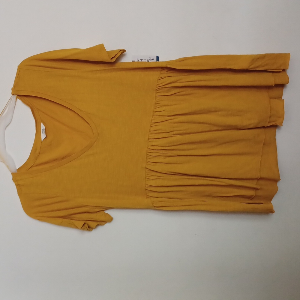 Yellow Ochre Flowy Top